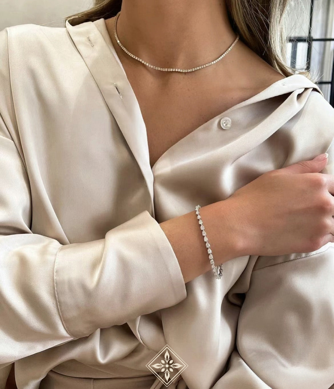 Pear Shape Diamond Tennis Bracelet