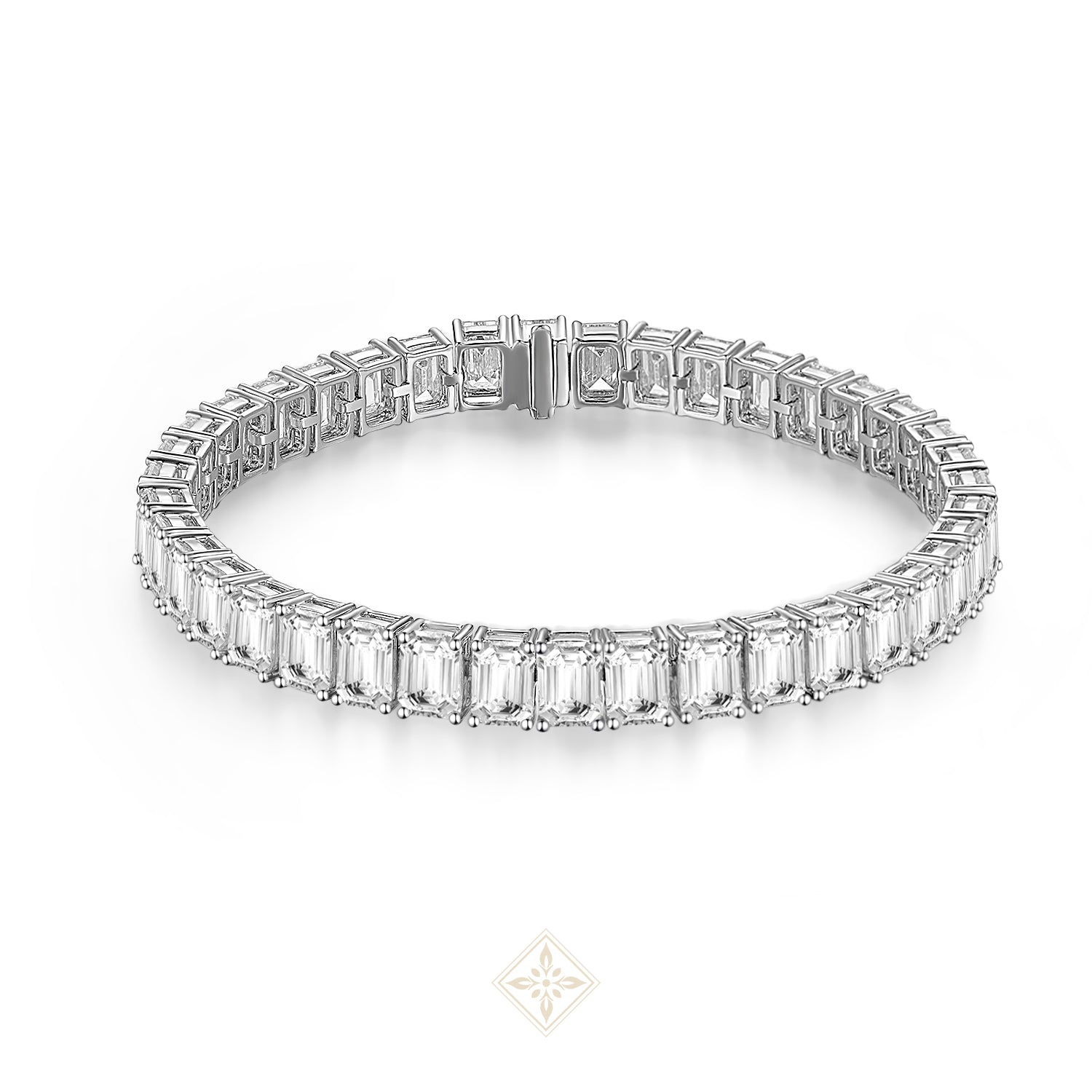 Emerald Cut Diamond Tennis Bracelet