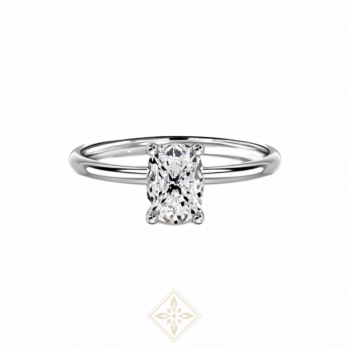 Classic Elongated-Cushion Solitaire