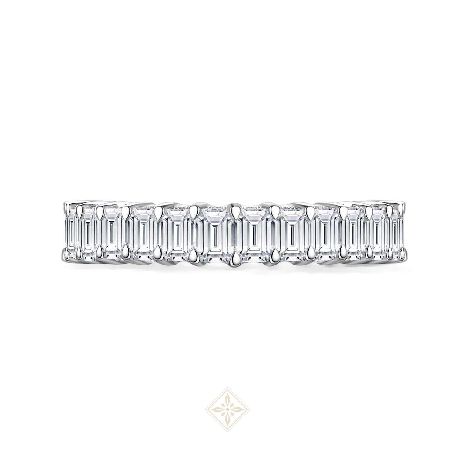 Full Eternity Emerald Ring