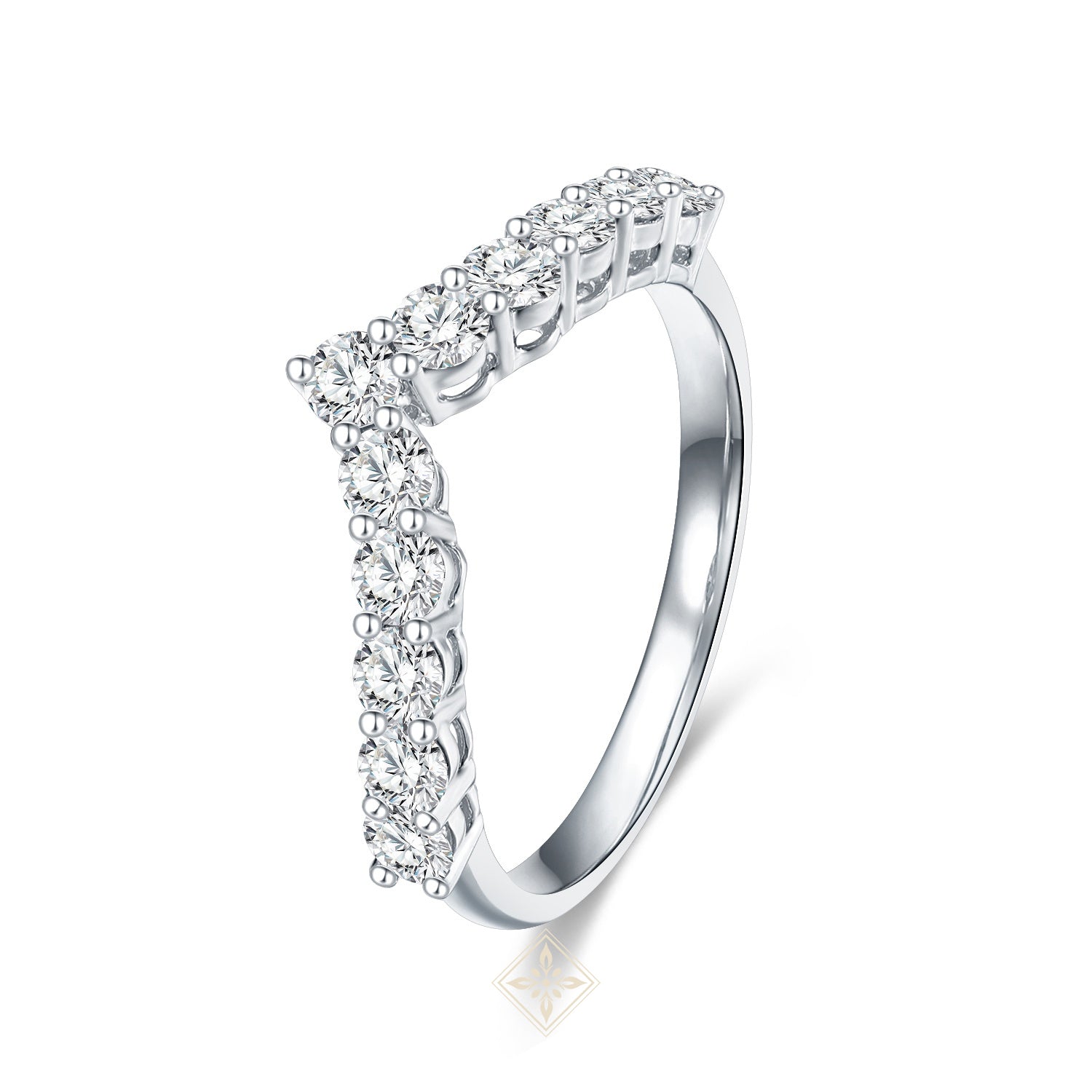 Half Eternity V Ring