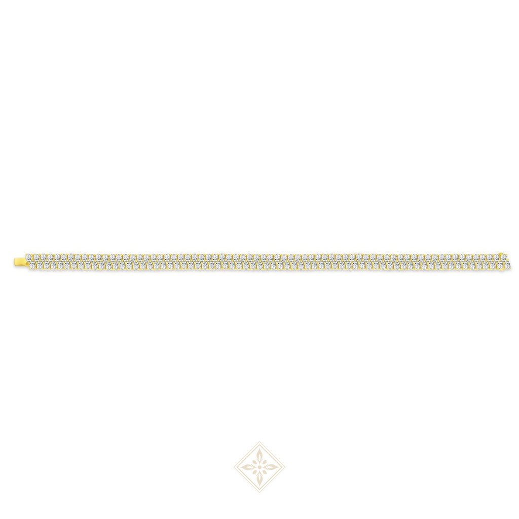 Double Row Pear Diamond Bracelet
